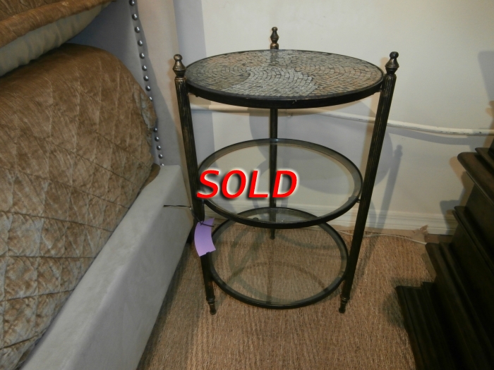 Pier 1 Glass/Metal Side Table