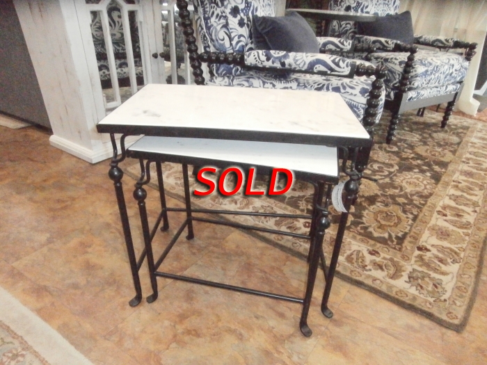 S/2 PB Marble Nesting Tables