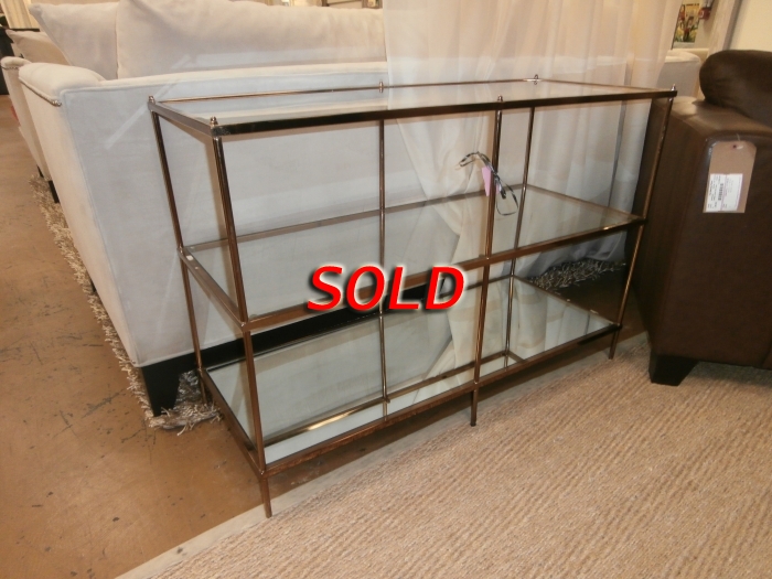 Metal 3 Shelf Console Table