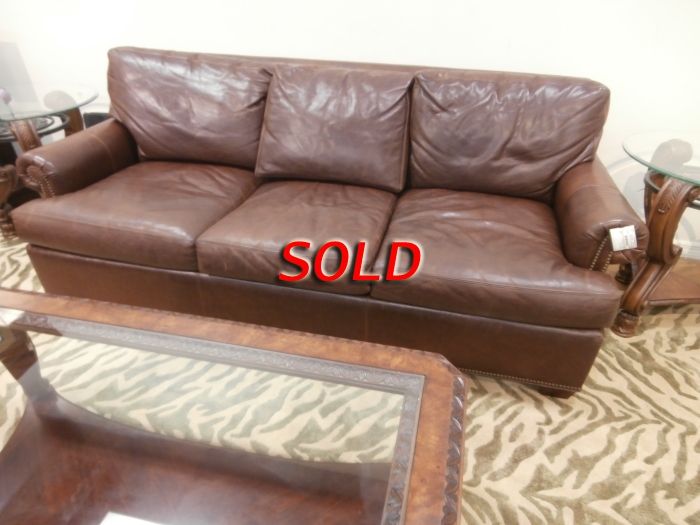 Wesley Hall Leather Sofa