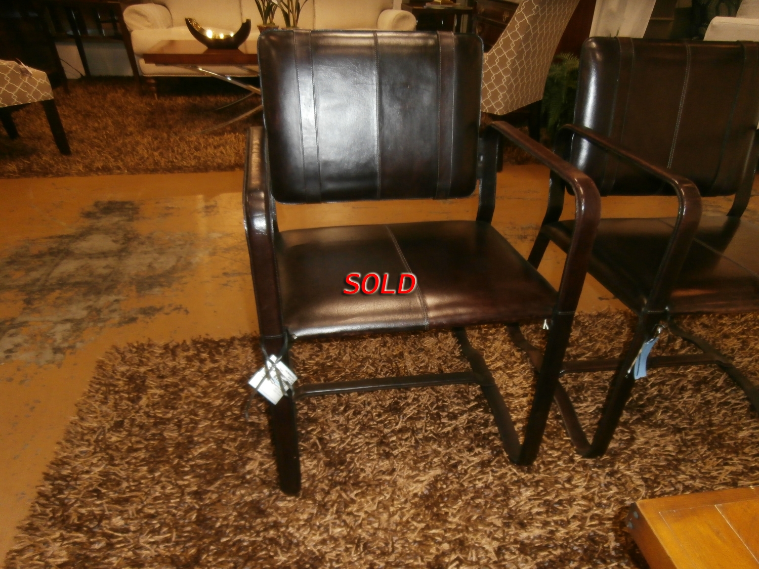 RH Buckle Leather Chair