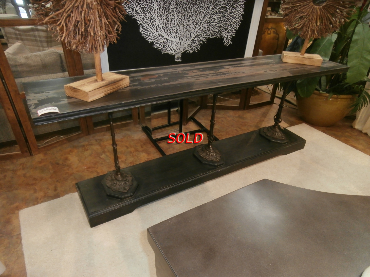 RH Metal Console Table