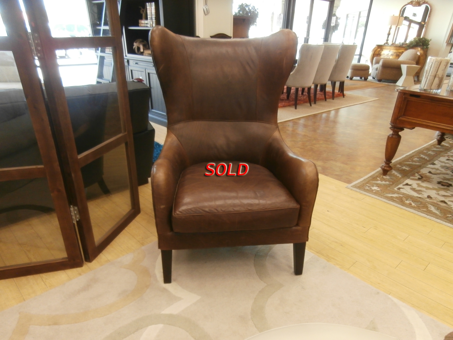 Crate & Barrel Leather Chair