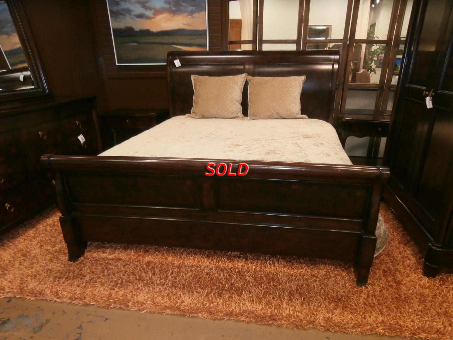 Bernhardt Sleigh Bed