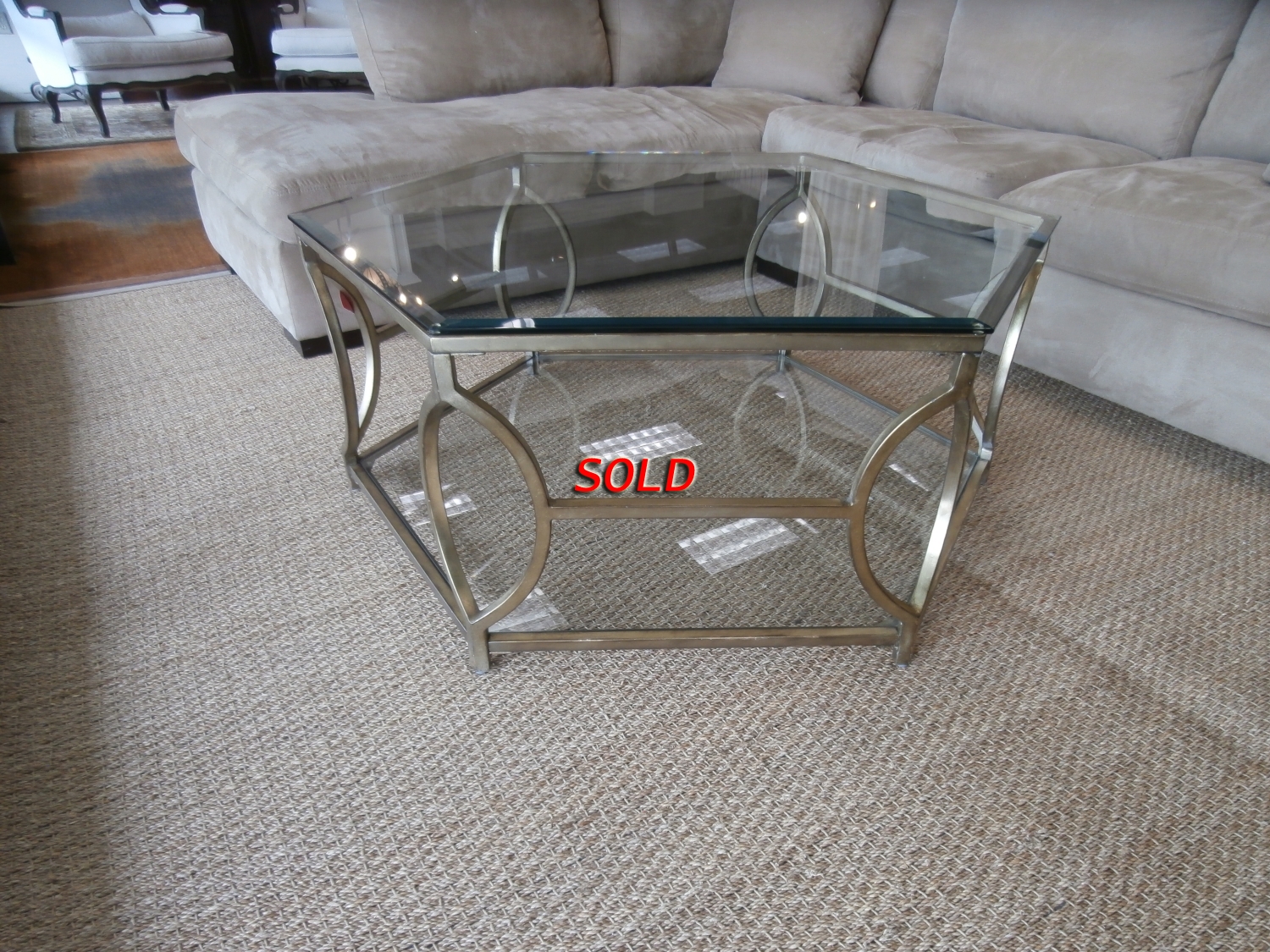 Metal & Glass Coffee Table