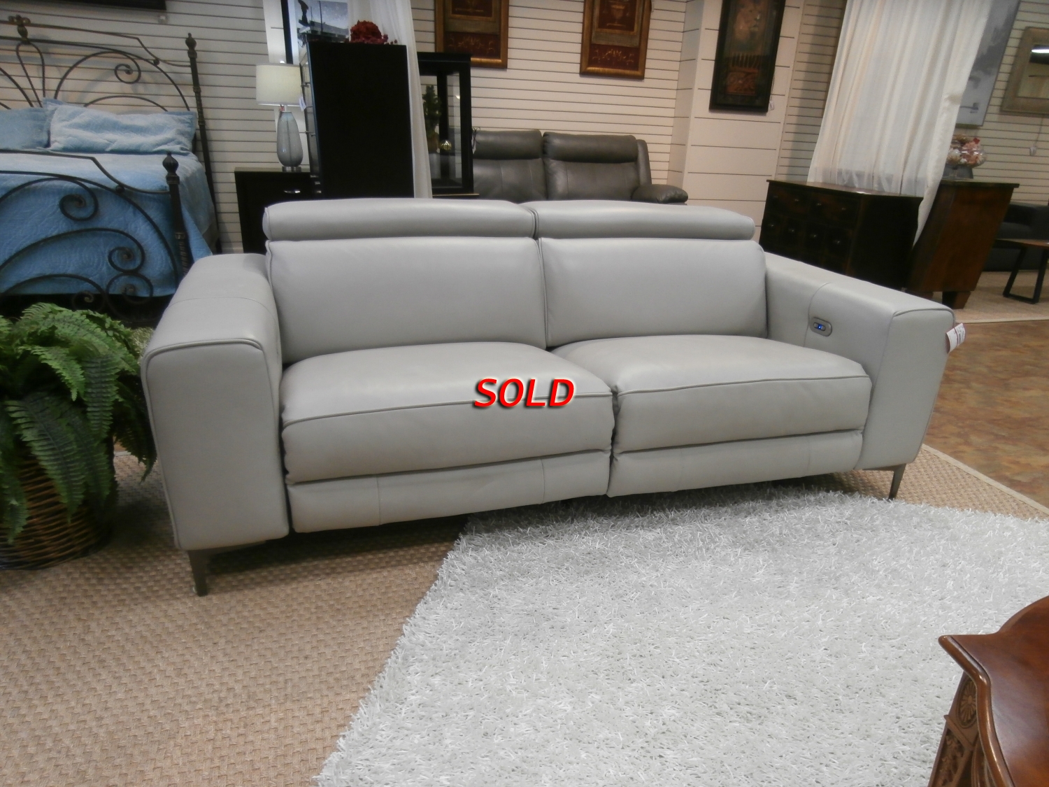 Scan Design Leather Reclining Sofa