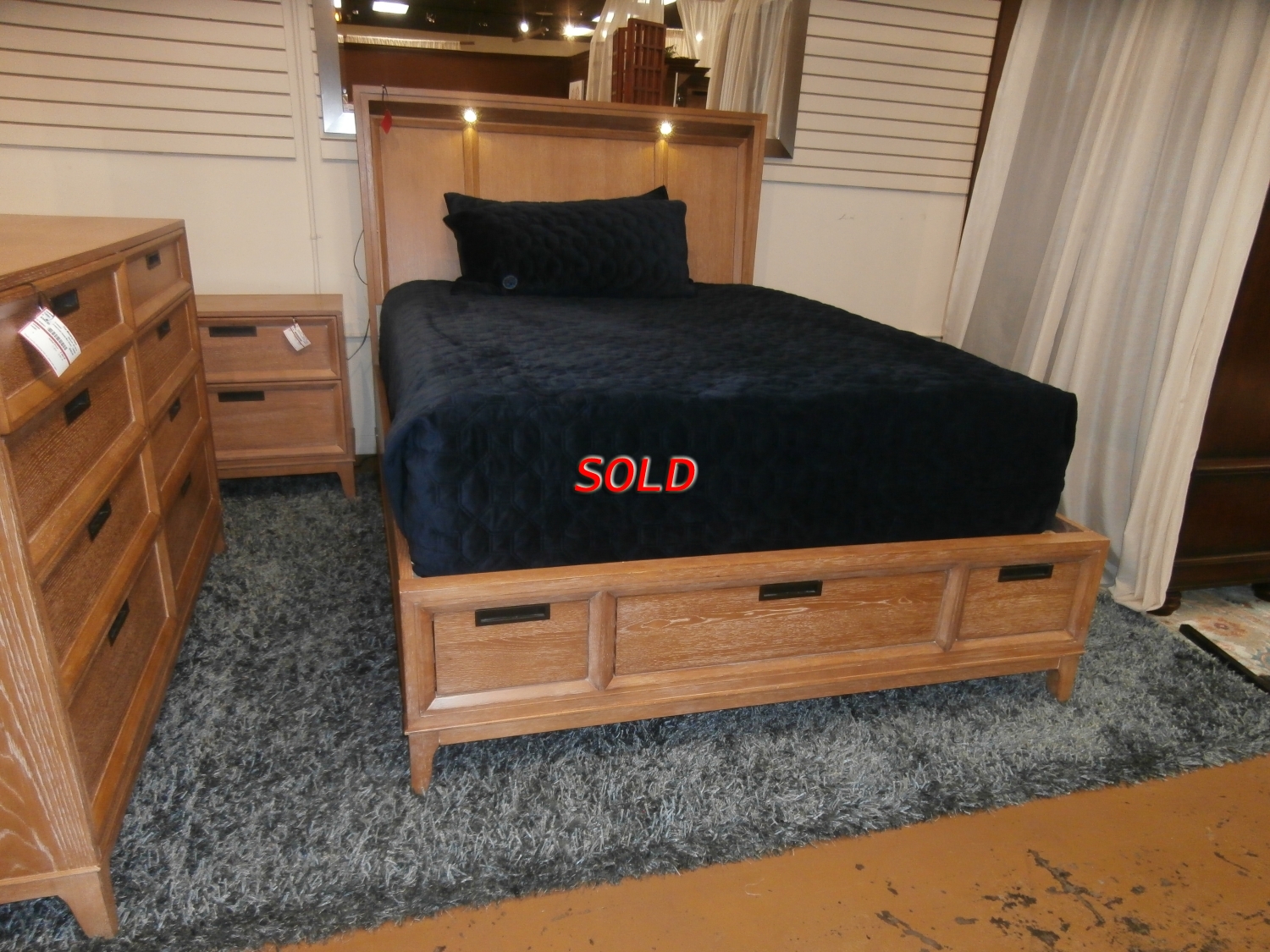 American Drew Storage Bed