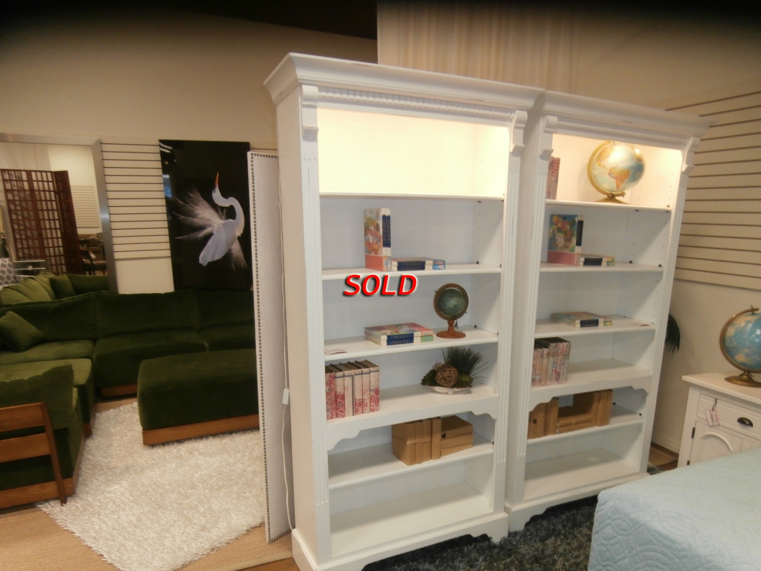 Lighted Bookcases