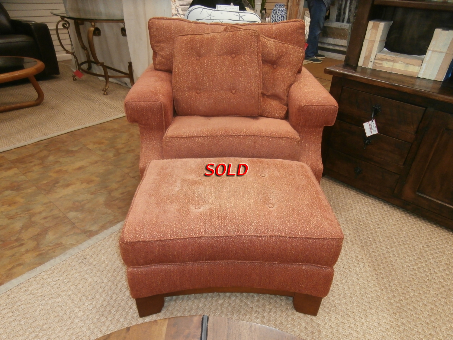 Thomasville Chair& Ottoman