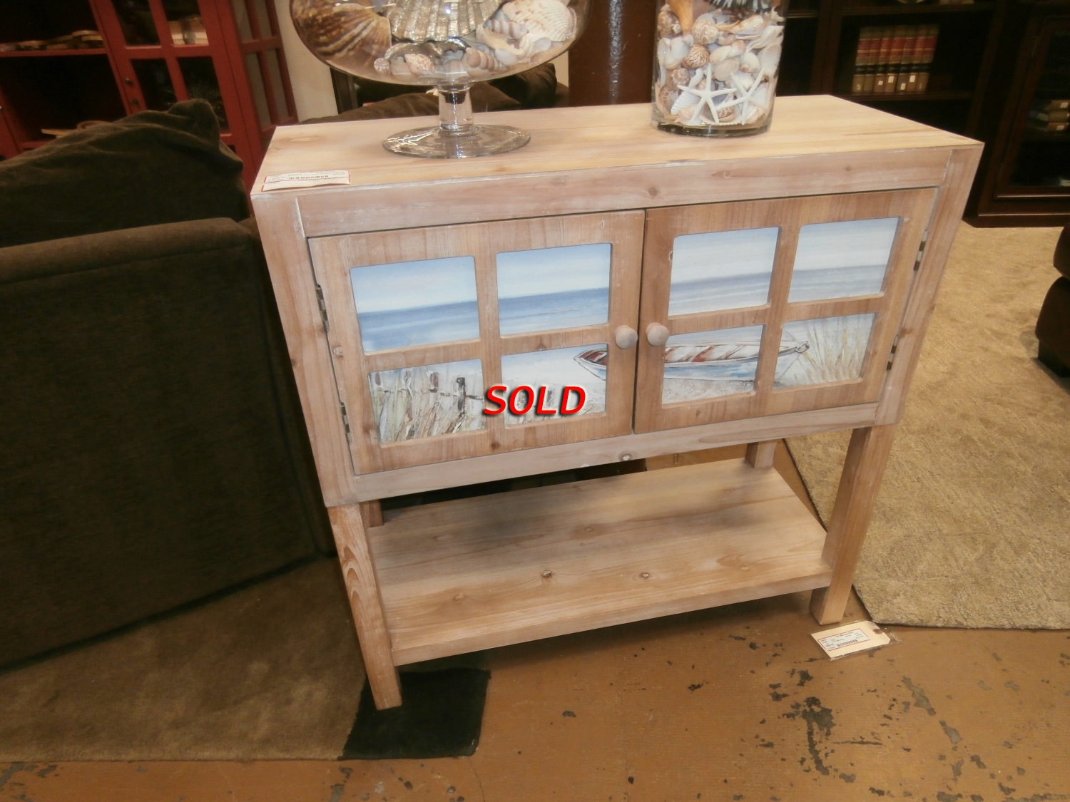 Beach Scene Door Cabinet