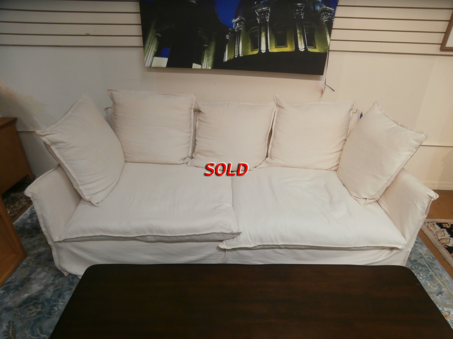 Crate & Barrel Slipcover Sofa