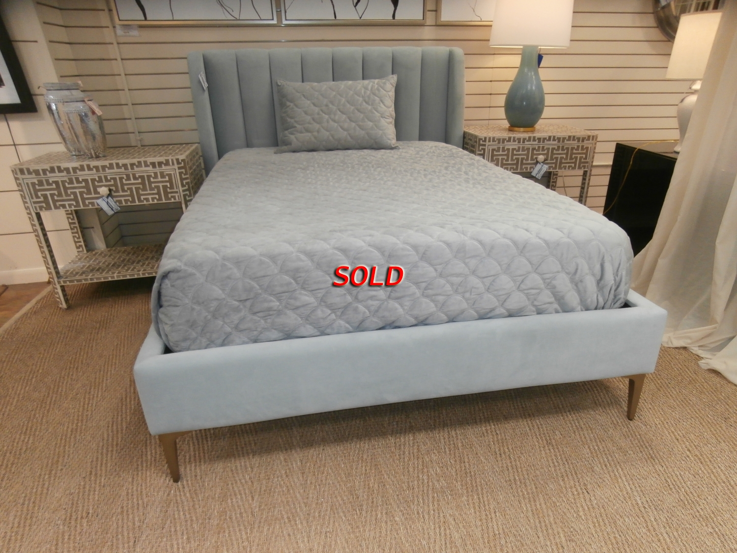 Pottery Barn Velvet Bed