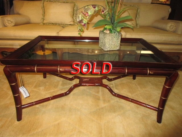 Horchow Glass Top Coffee Table