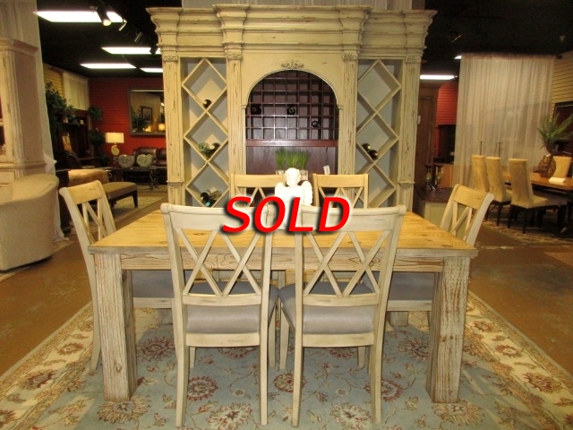 Ashley Rustic Table+6 Chairs