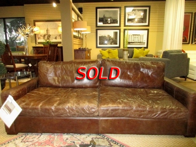 Restoration Hardware Leather Sofa