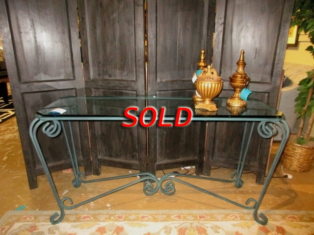 Glass/Metal Console Table