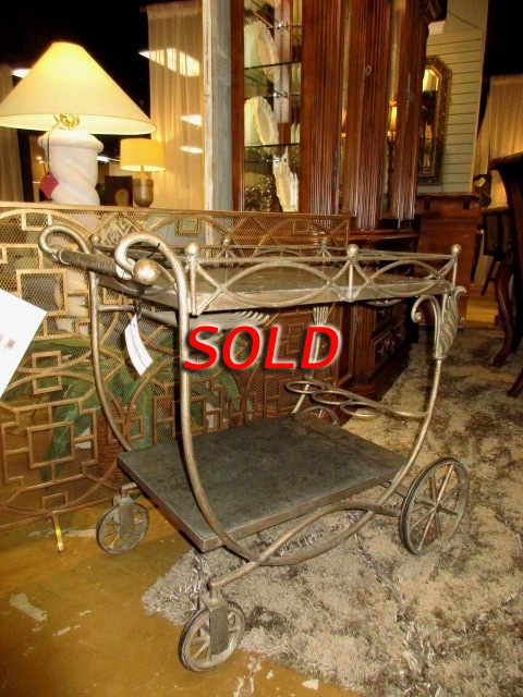 Marble & Metal Bar Cart