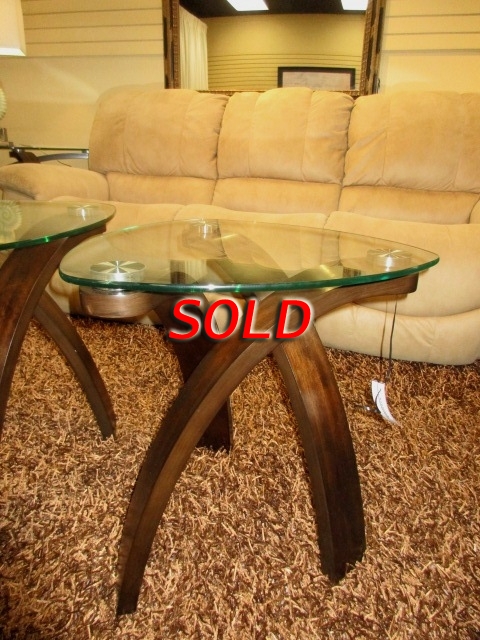 Glass Top End Table