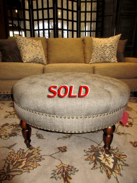 Button Tufted Ottoman