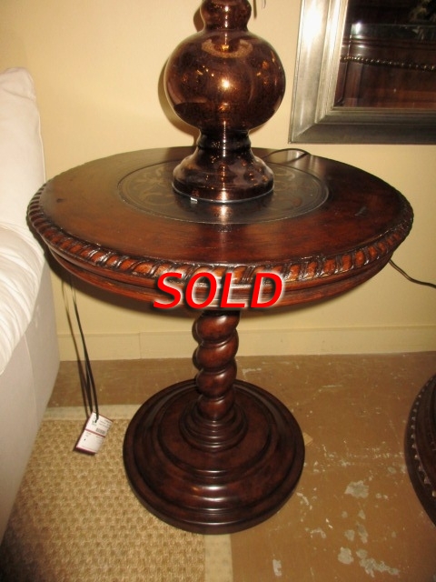 Tooled Top Accent Table