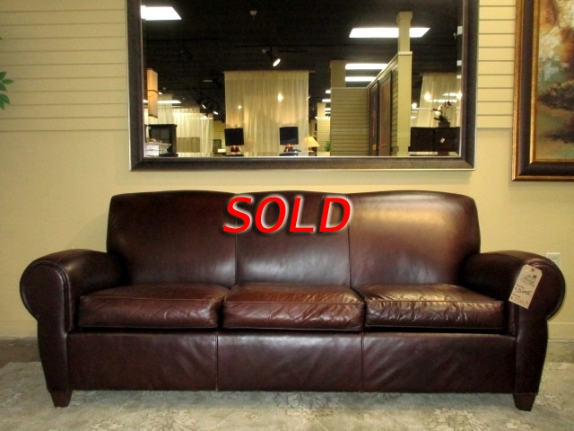 Pottery Barn Leather Sofa as is