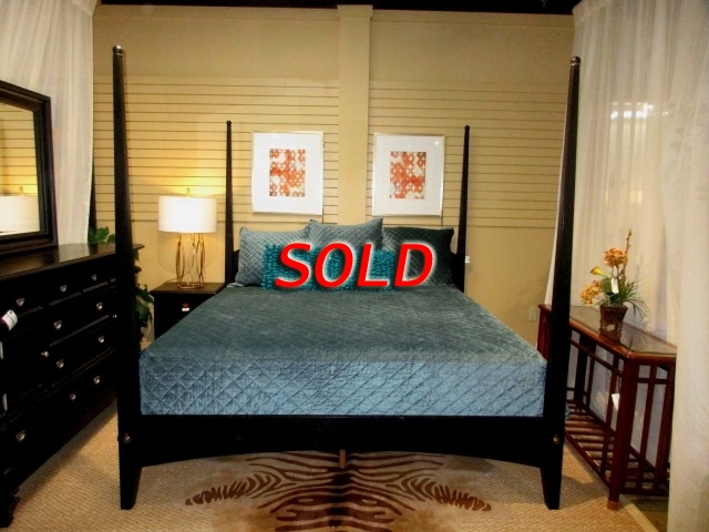 Ethan allen online black bed