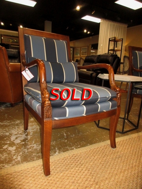 Ethan Allen Striped Chair