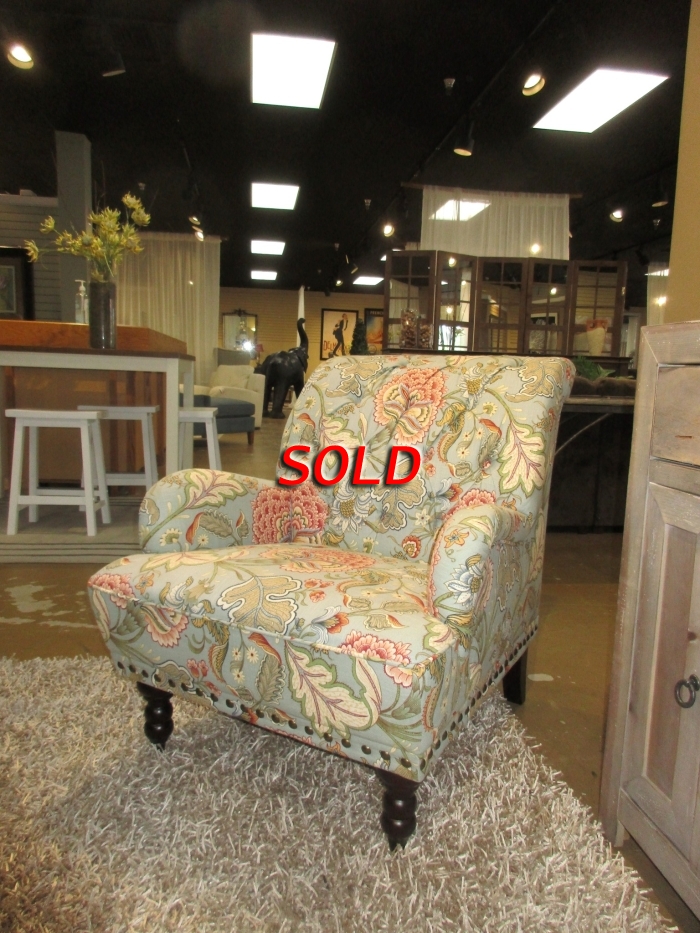 Pier 1 Tufted Floral Chair