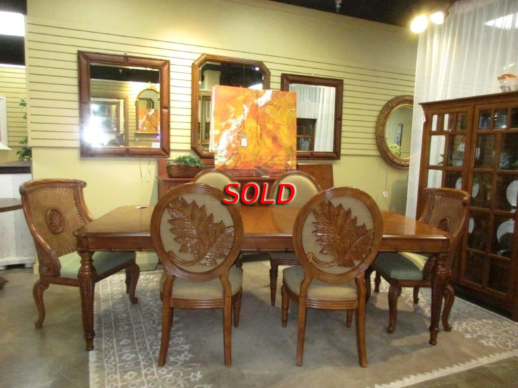 Drexel Heritage Table w/6 Chairs+Lfs