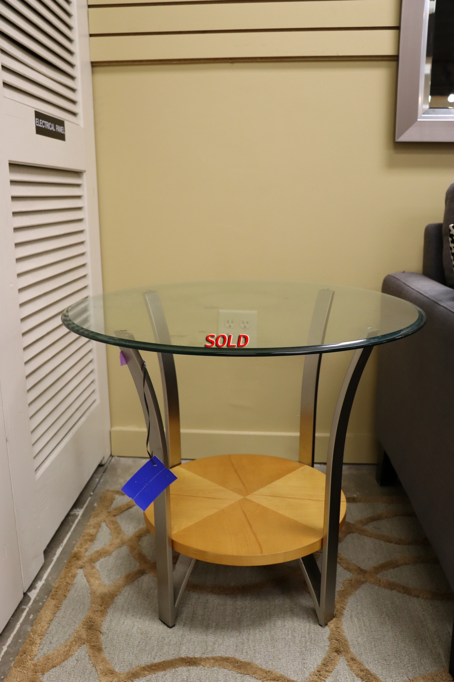 Glass Top End Table