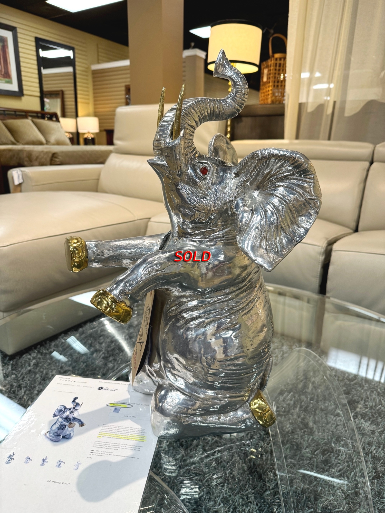 Arthur Court Elephant Ice Bucket