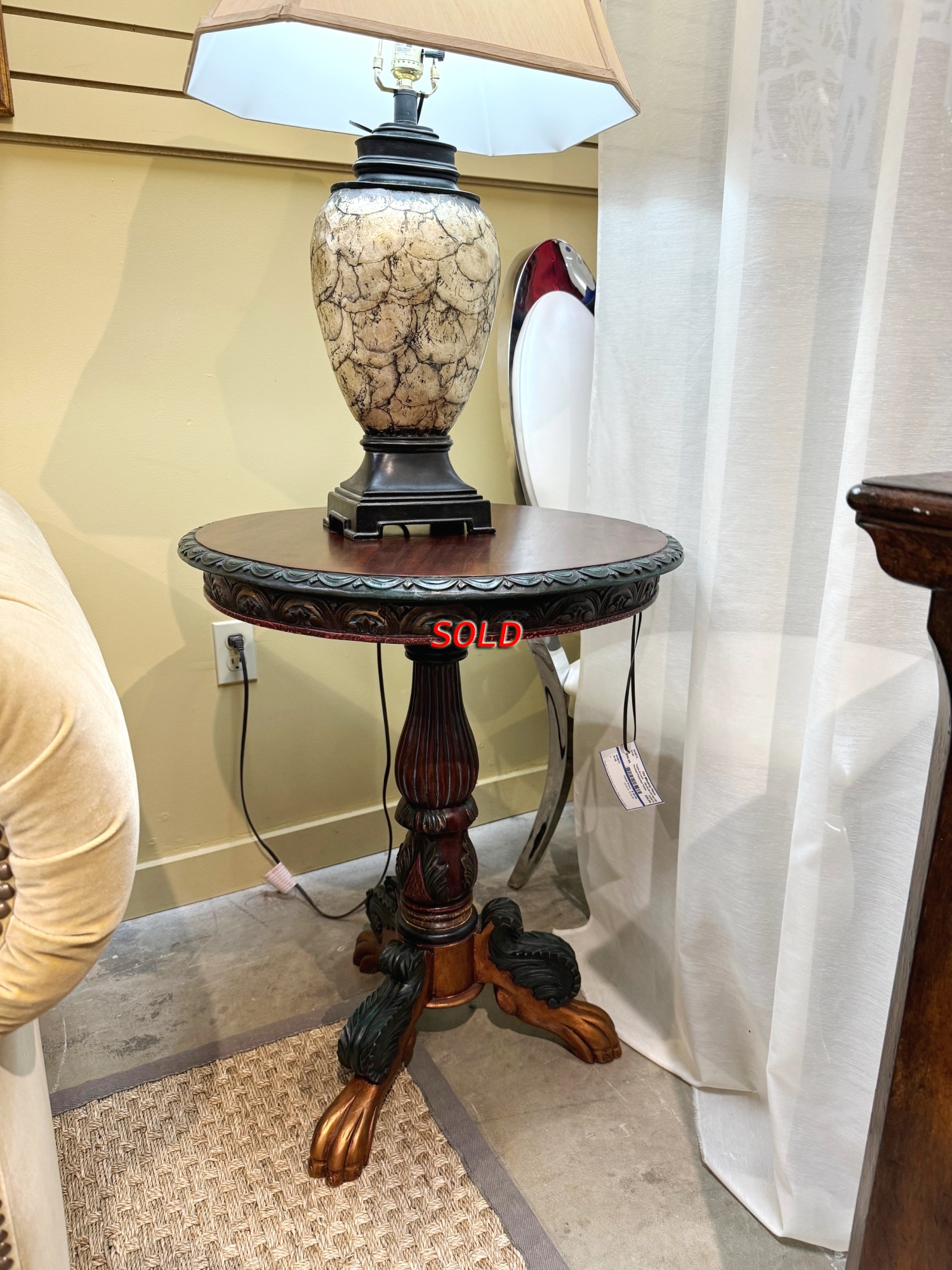 Painted Pedestal Table