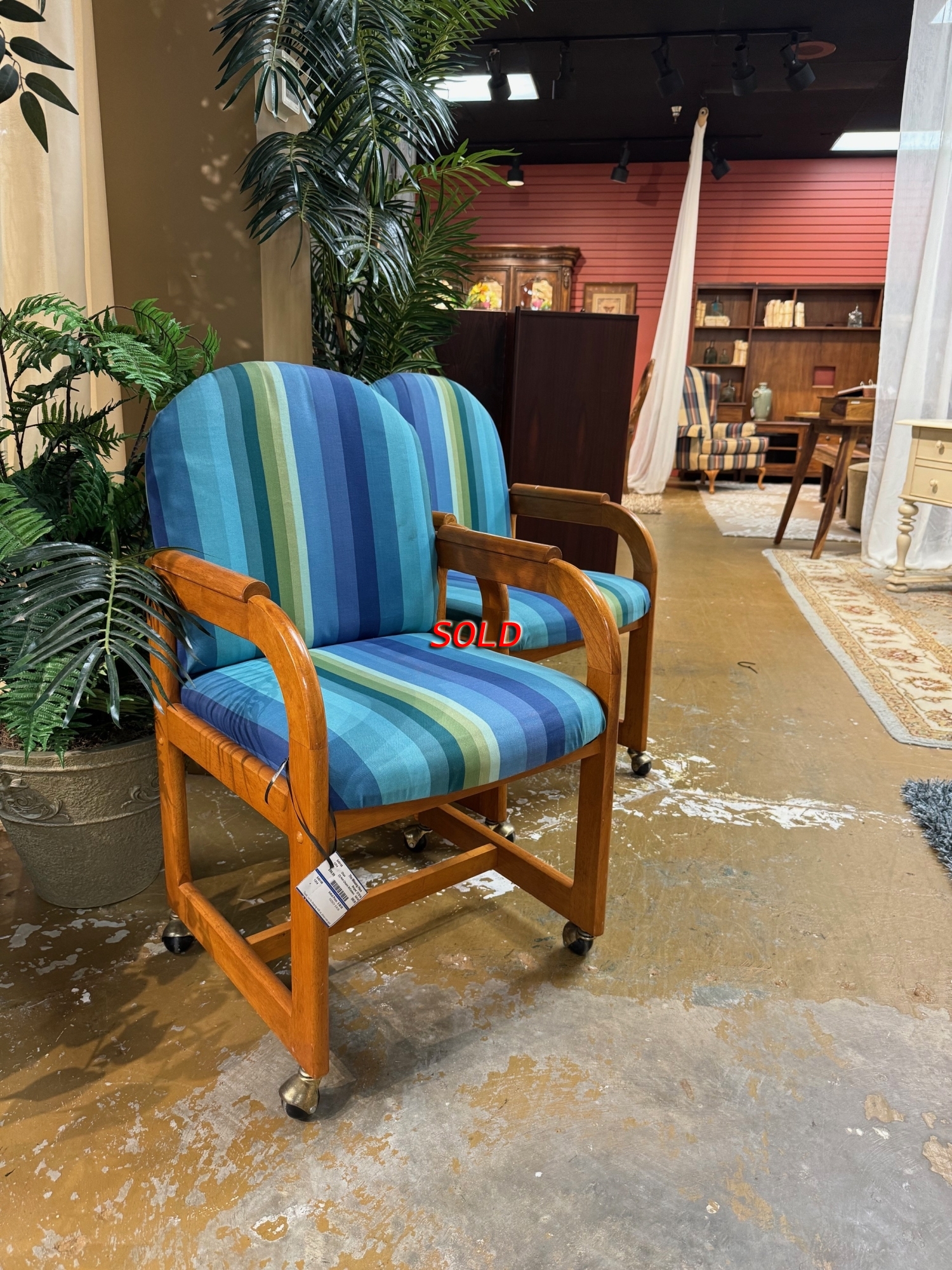 (2) Arm Chairs W/Casters