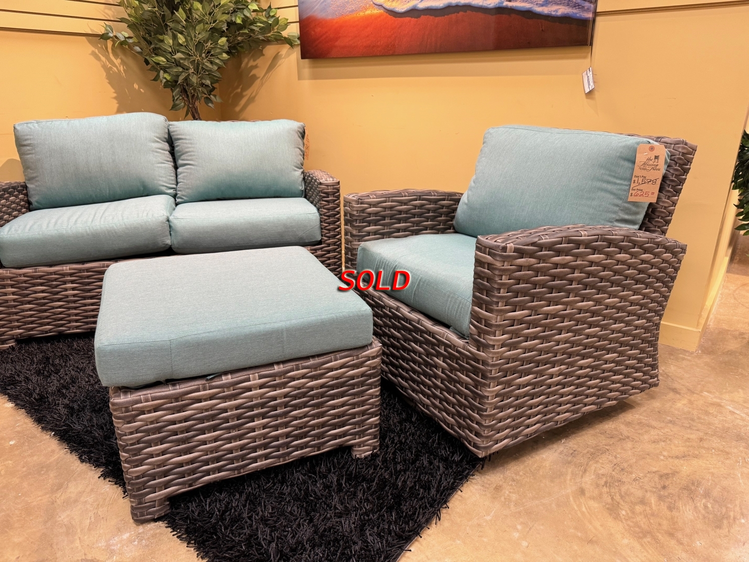 Forever Patio Glider Chair w/Ottoman