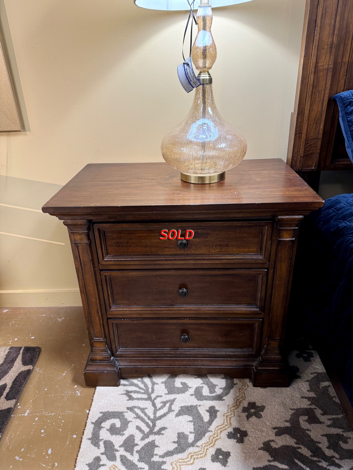 Hudsons 3 Drw Nightstand