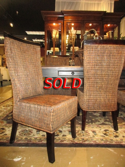 Pier one wicker online dining chairs