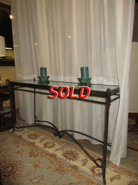 Glass/Metal Console Table