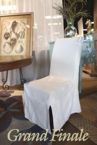 (3) Pier 1 Slipcovered Chairs