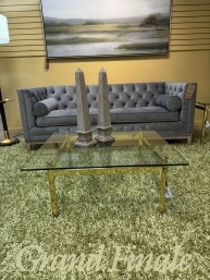 Glass/Brass Coffee Table